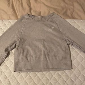 gym shark cropped long sleeve